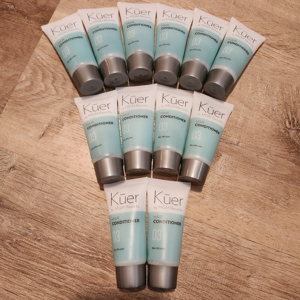 Lot Of 12 Kūer by MGM Resorts Sea Splash Hair Conditioner 37mL 1.25oz Travel